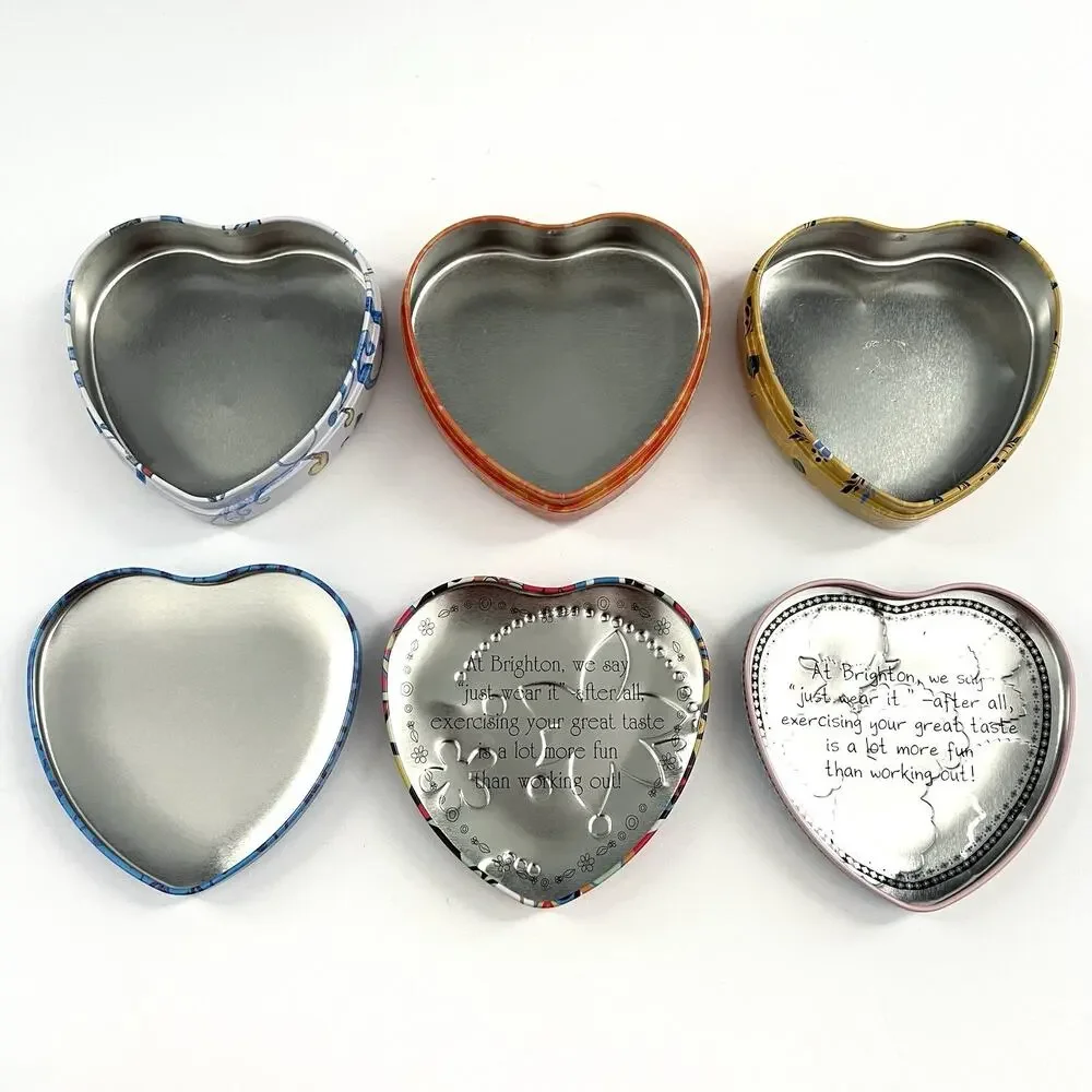 6 Brighton Metal Pencil Case Heart Jewelry Tin Gift Boxes Storage Lot EMPTY